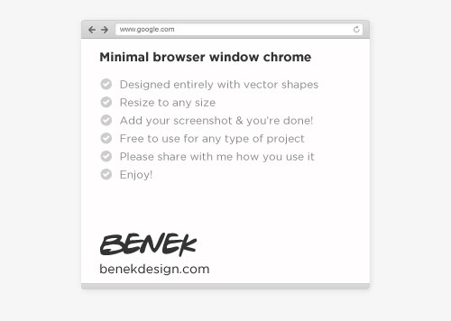 minimal browser window chrome. 20+ Free Web Browser Frame PSD Templates