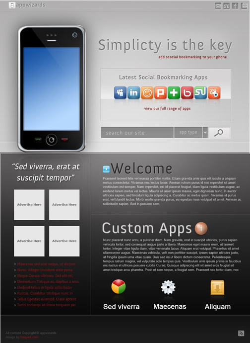 Appswizards 40 (Really) Beautiful Web Page Templates in Photoshop PSD