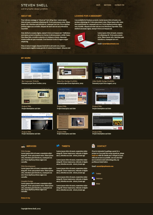 One Page Portfolio 40 (Really) Beautiful Web Page Templates in Photoshop PSD