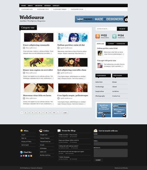 WebSource 40 (Really) Beautiful Web Page Templates in Photoshop PSD