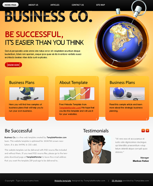 busines company 40 (Really) Beautiful Web Page Templates in Photoshop PSD