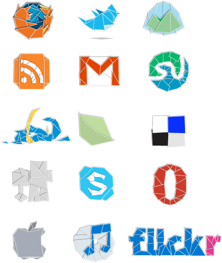 web20rigami 15 Free Awesome Social Bookmark Icons Sets